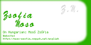 zsofia moso business card